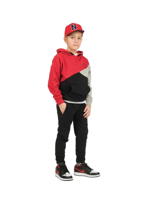 Sweatshirt Tracksuit Set with Hood for Boy | BLACK 13-123043-0