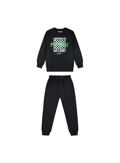 Sweatshirt Set Track Suit For Boy | BLACK 13-124090-0