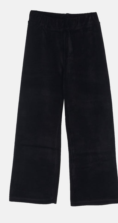 BSC VELVET STRAIGHT PANTS BLACK 2463948