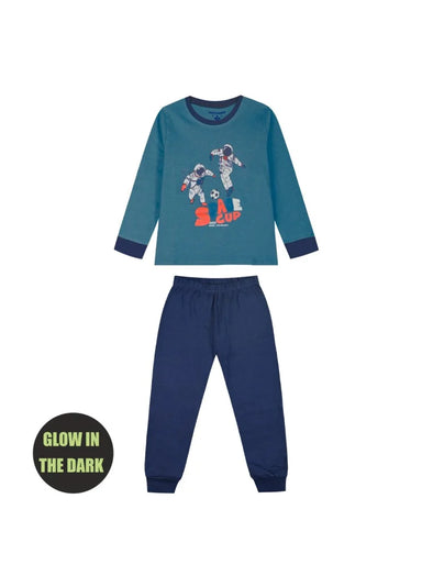 Pyjamas with glow in the dark print for boy | INDIGO  32-124101-9