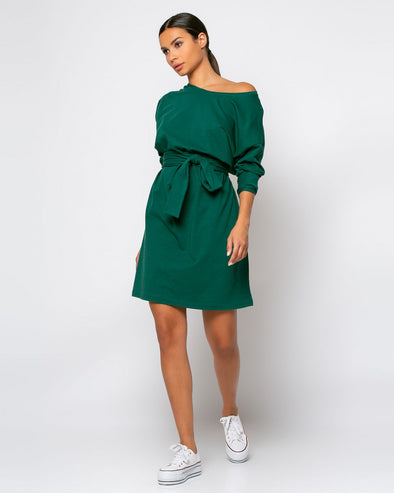 Φόρεμα βαμβακερό oversized Πράσινο 04-27