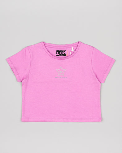 T-Shirt Jersey Crop  Pink LJGAP0103-24037