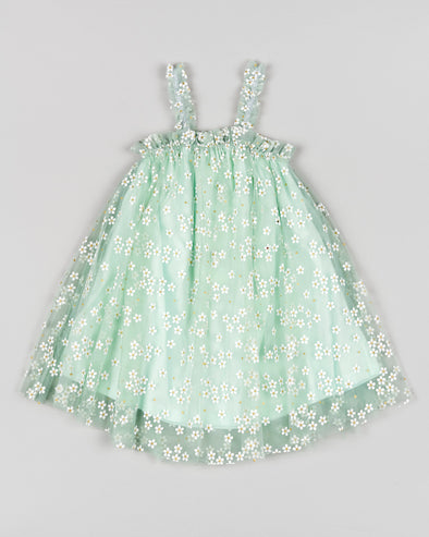 Dress Bebe Tulle Light Green LKGAP0501-24031