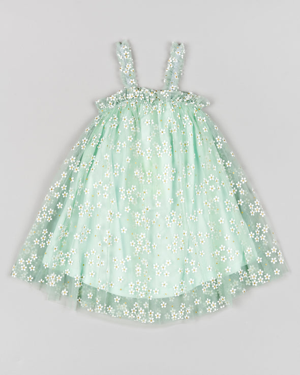 Dress Bebe Tulle Light Green LKGAP0501-24031