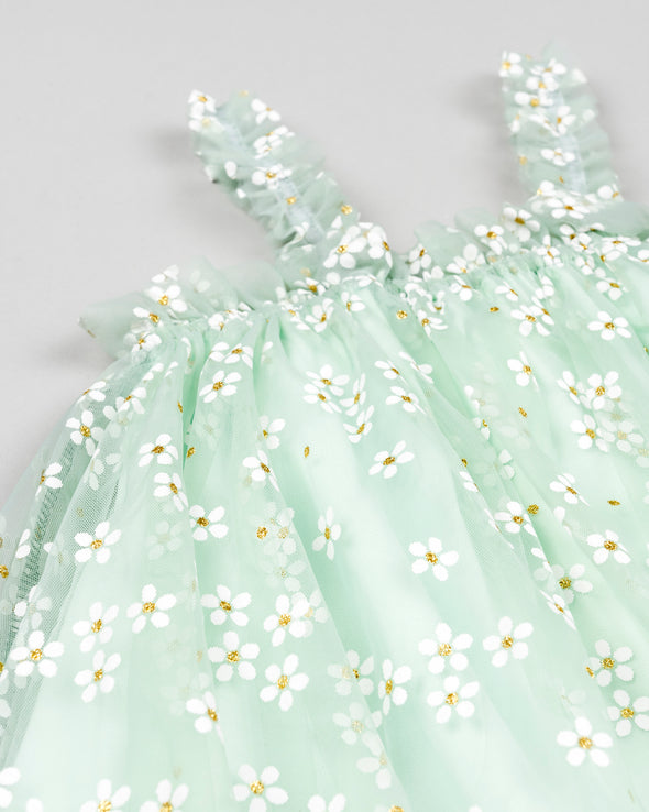 Dress Bebe Tulle Light Green LKGAP0501-24031