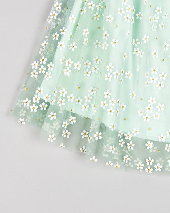 Dress Bebe Tulle Light Green LKGAP0501-24031