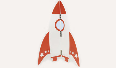 WOODEN ROCKET STAND AND SHELF JLV0621265