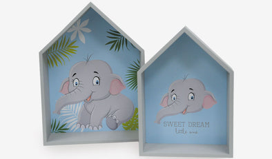 WOODEN HOUSE ELEPHANT Small JLV0621290A