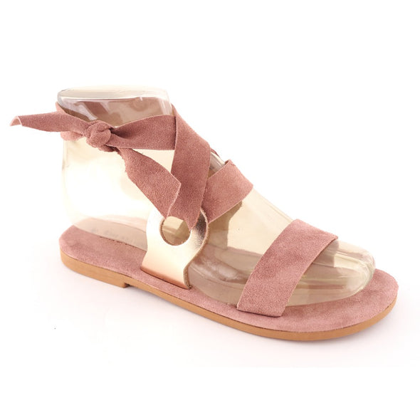 Dusty Pink Leather Sandals JLV102 DICH.1