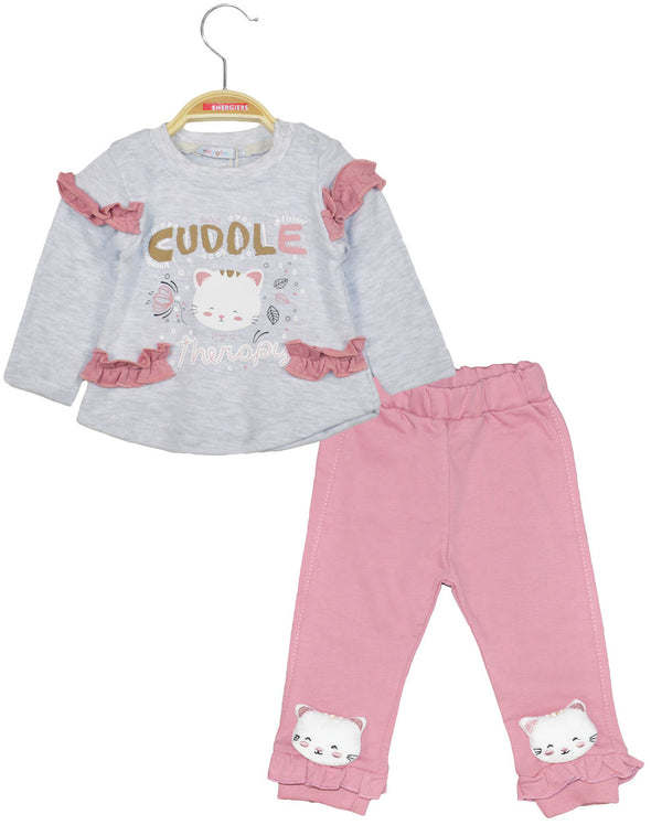 Set with BEBE ruffles Happy Kitty 14-121428-0