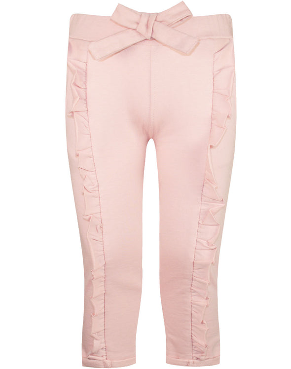 Sweatshirt pants with ruffles and decorative bow 15-121320-2