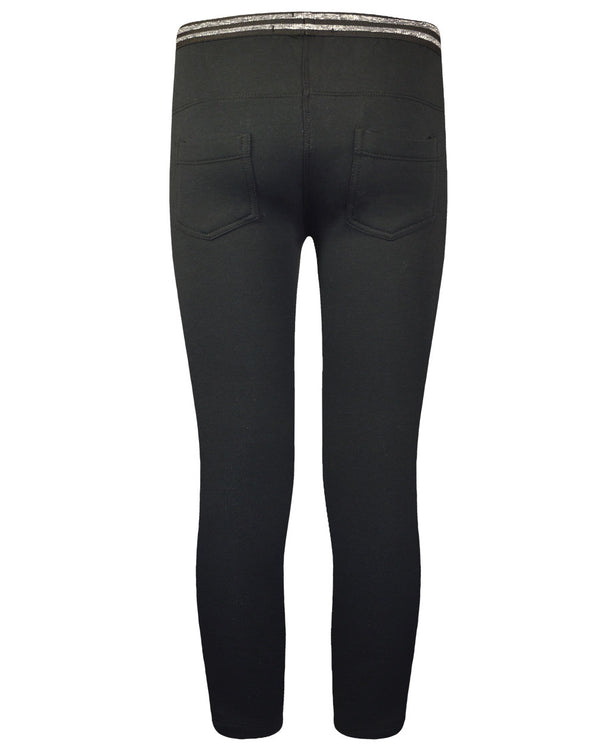 Leggings with elastic waist with stripes and print on the side Energiers 16-120220-2