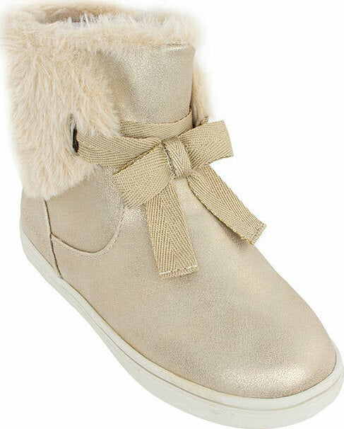 Mayoral Baby Boot for Girl Gold 11-44237-050