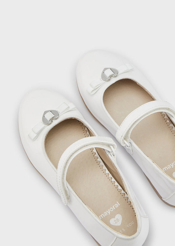 Mayoral Baby Ballerinas with Scratches White 45343