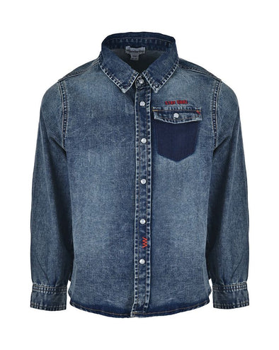 Mandarino Boy Denim Shirt 21906955