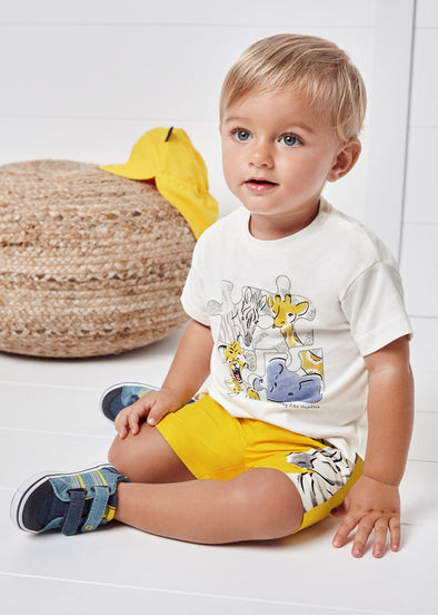 Swim short w/ hat 1661-014 BEBE Yellow