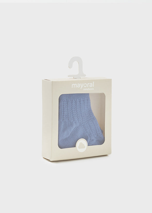 MAYORAL Set of 2 socks Newborn boy white 9474-91