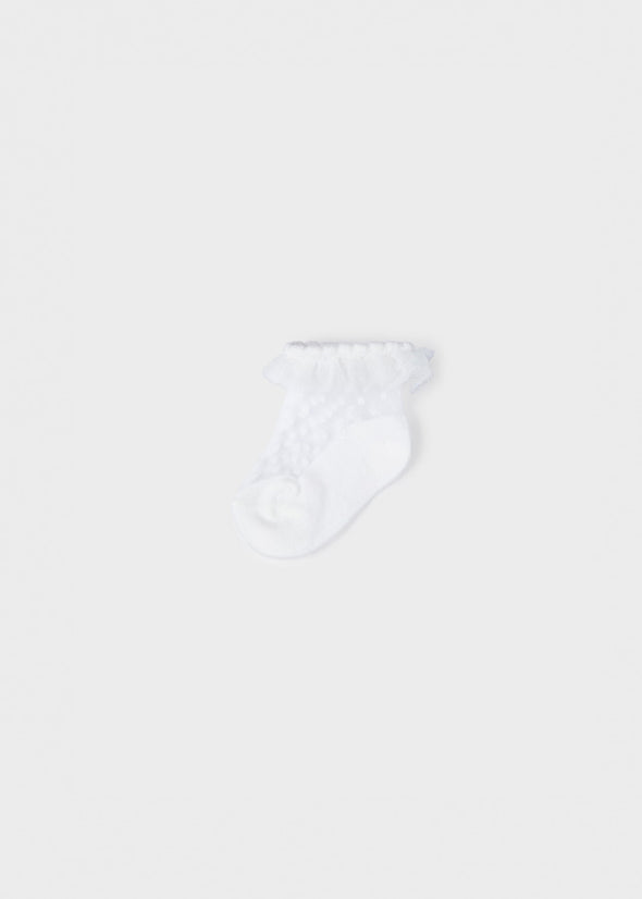 Organza plumeti sock 9479-062 White