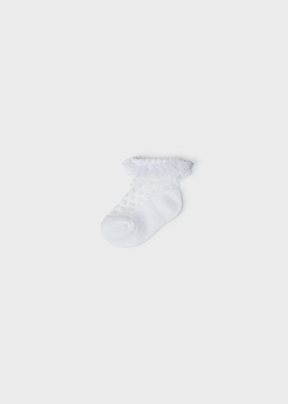 Organza plumeti sock 9479-062 White