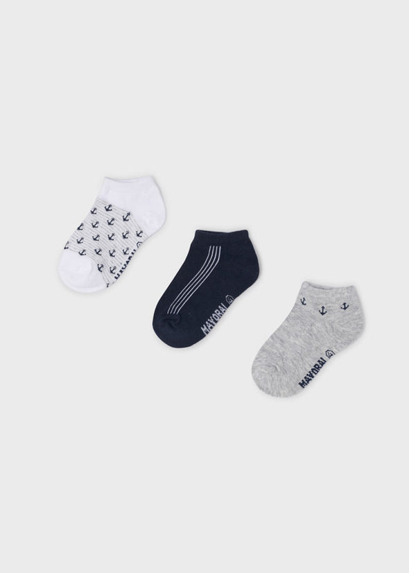 3 short socks set 10227-059 Heather gr