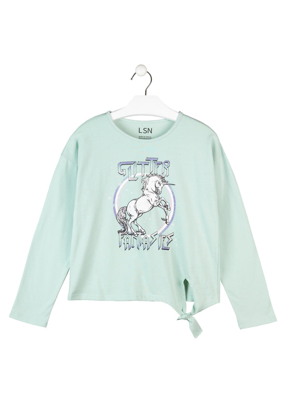 T-Shirt Girl Unicorn 22G-1205AL