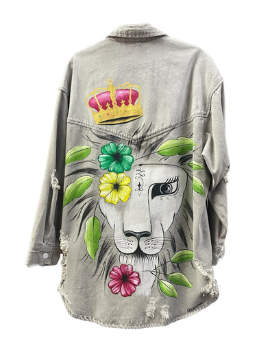 Lion OverSize Jean Jacket JLV0225