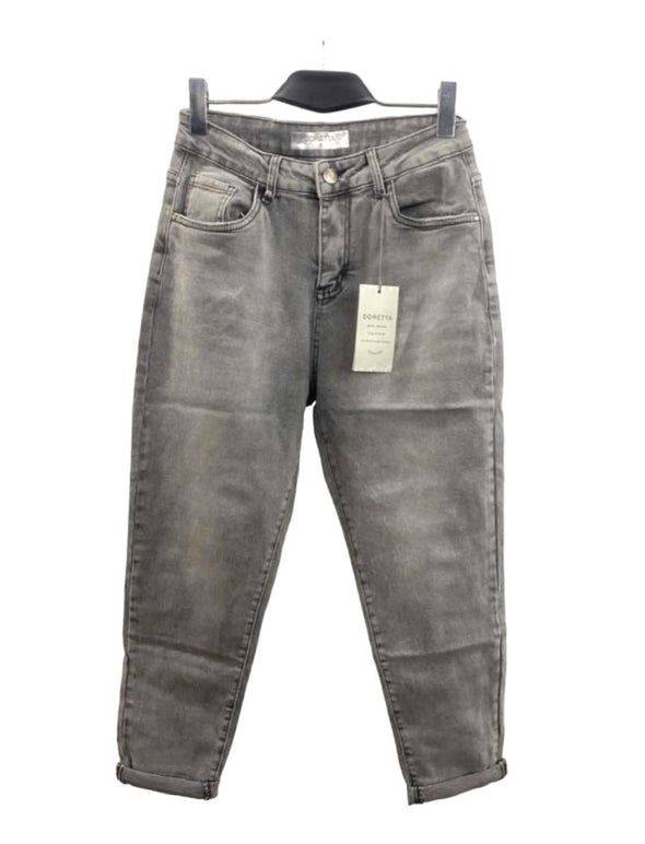 Ψηλόμεσο jean mom-fit Grey DOR813-4-MPLE