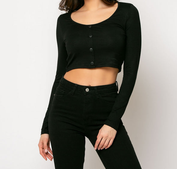 Crop top με κουμπιά  01-76