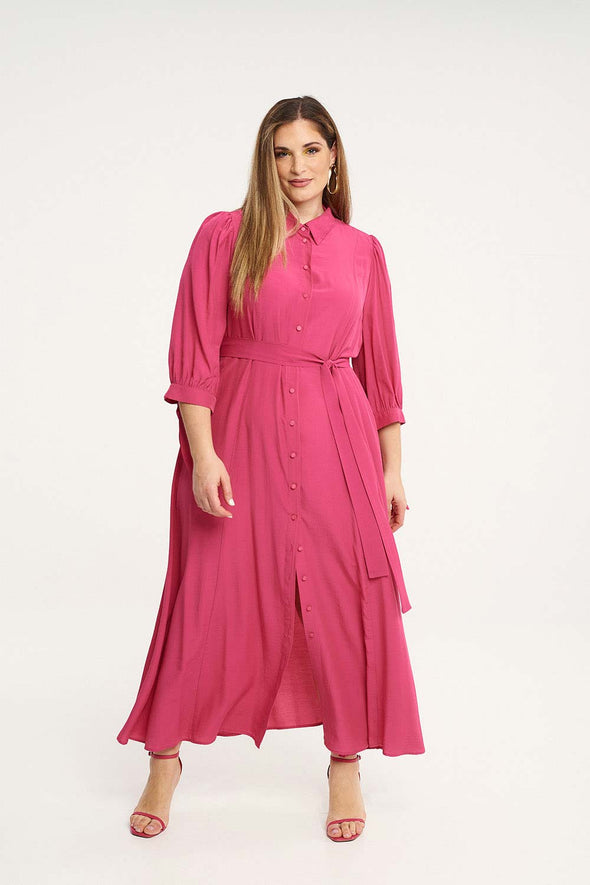 ΦΟΡΕΜΑ ΣΕΜΙΖΙΕ PLUS SIZE ΜΑΧΙ 23-6008.35 Pink