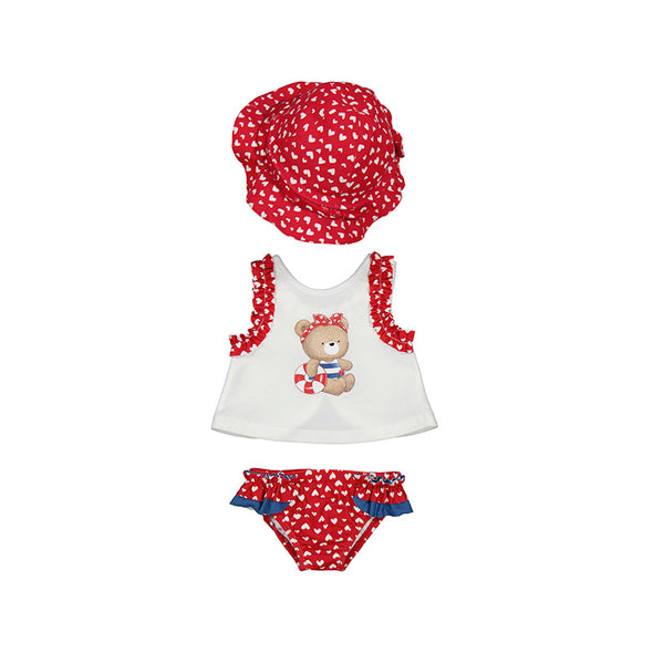 Bathsuit set with hat  23-01692-051