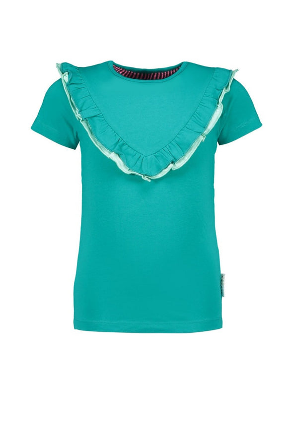 Girls t- shirt with v-shaped ruffle B.Nosy Y1025430-324