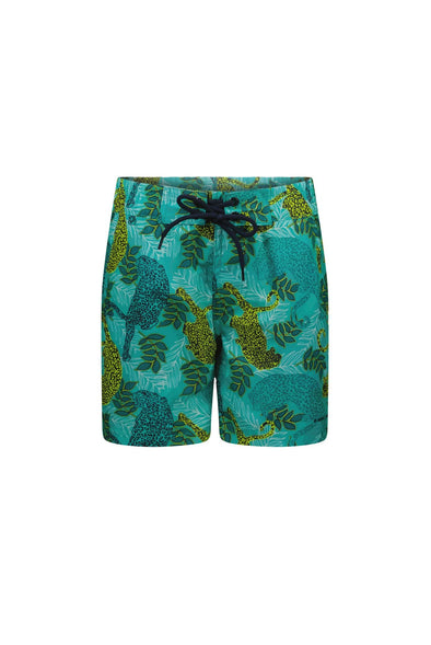 Boys woven  swimshort with coral view ao 937 - tiger leaf Y202-6011