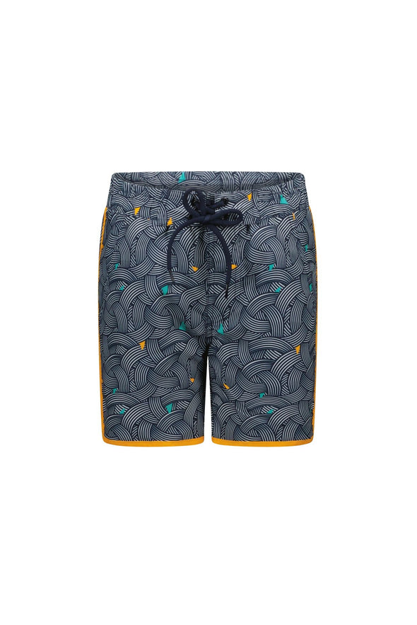 Boys woven swimshort with aop and contrast binding 931 - shark waves Y202-6012