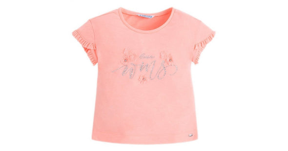 MAYORAL CHILDREN'S BLOUSE WITH ROLLER GIRLS SALMON Mayoral 28-03036-049