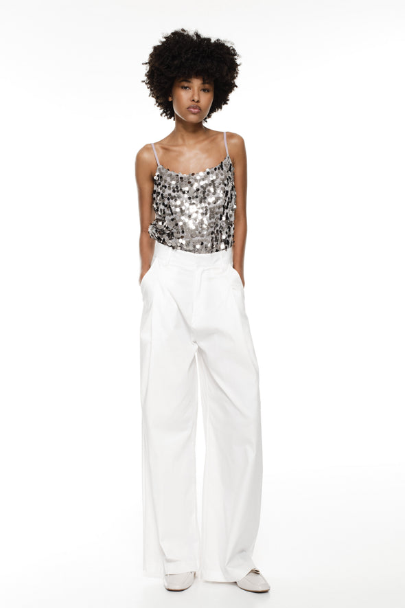 WIDE LEG PANTS IN COTTON L7355