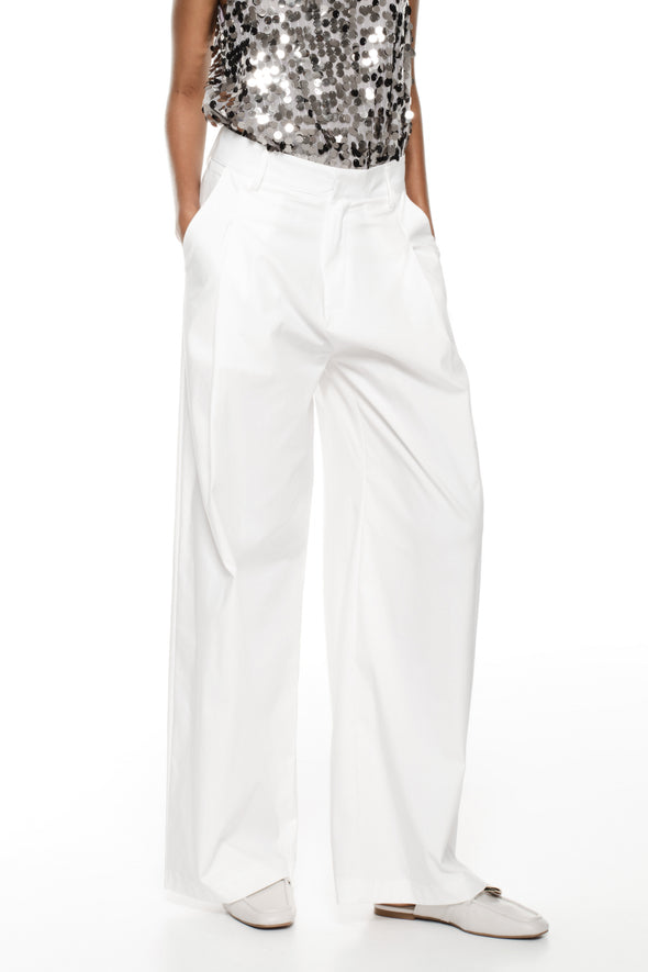 WIDE LEG PANTS IN COTTON L7355